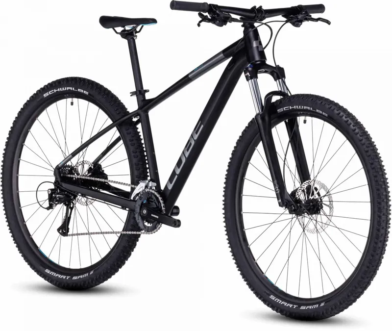 Cube Aim Race Mountain Bike in Black/Azure-1